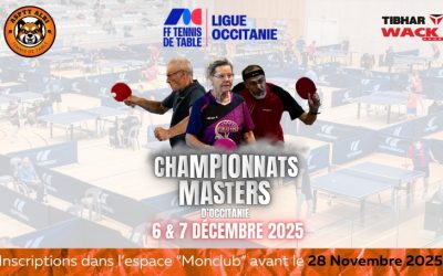 Inscriptions Chpts d’Occitanie Masters 2025