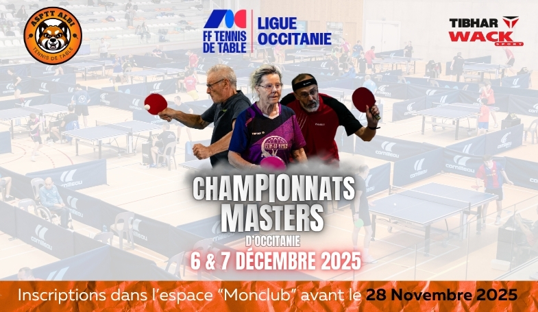 Inscriptions Chpts d’Occitanie Masters 2025